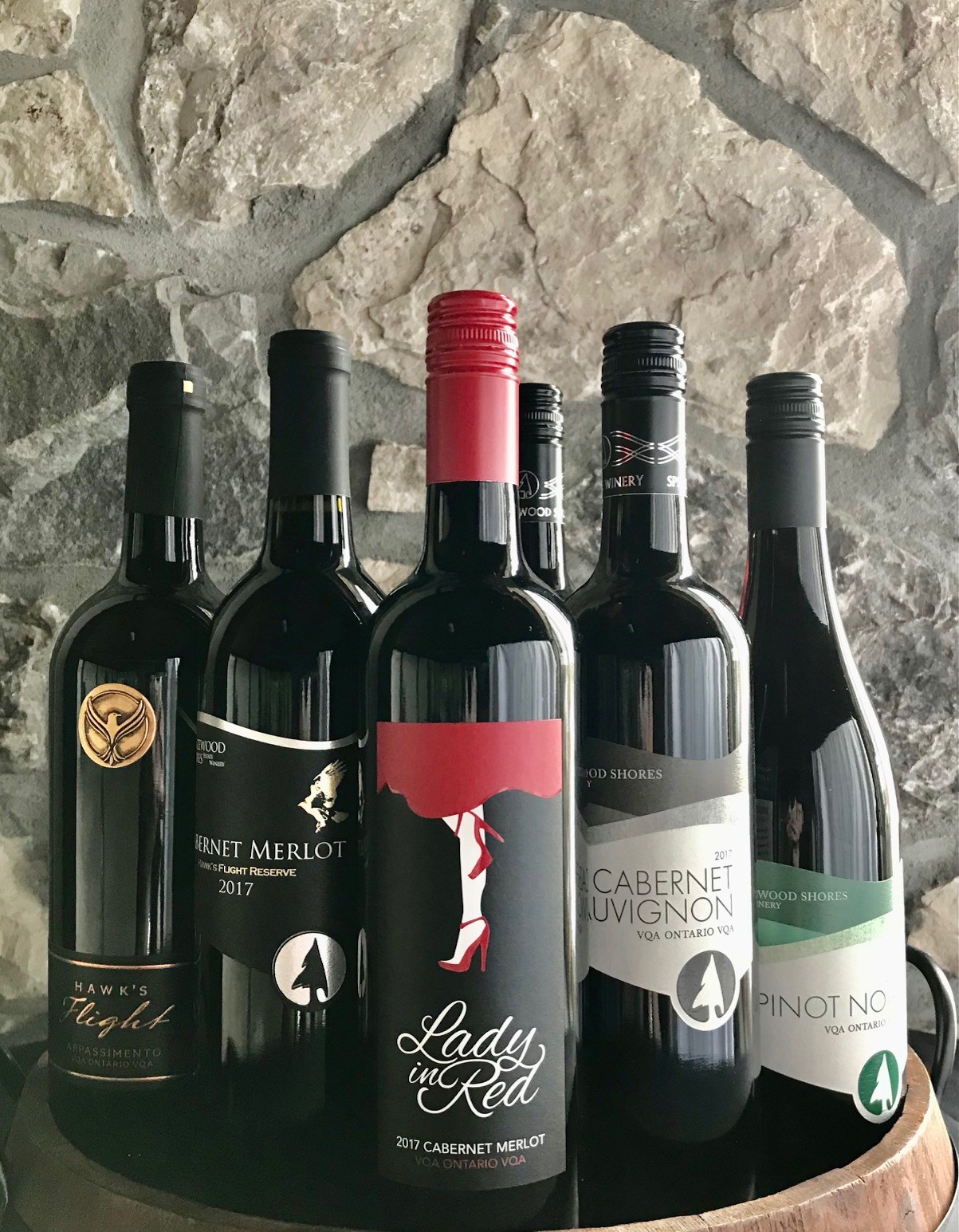 Lady in outlet red wine