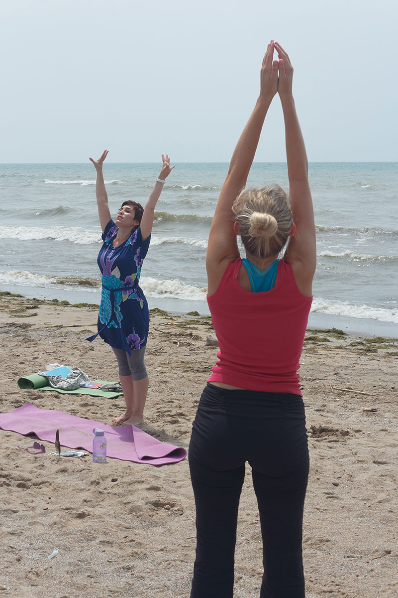 Yoga on the beach at Sprucewood