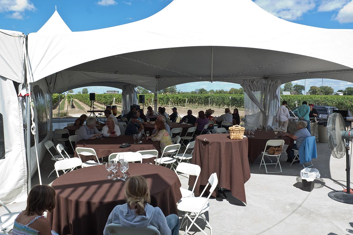 Covered tent event at Sprucewood