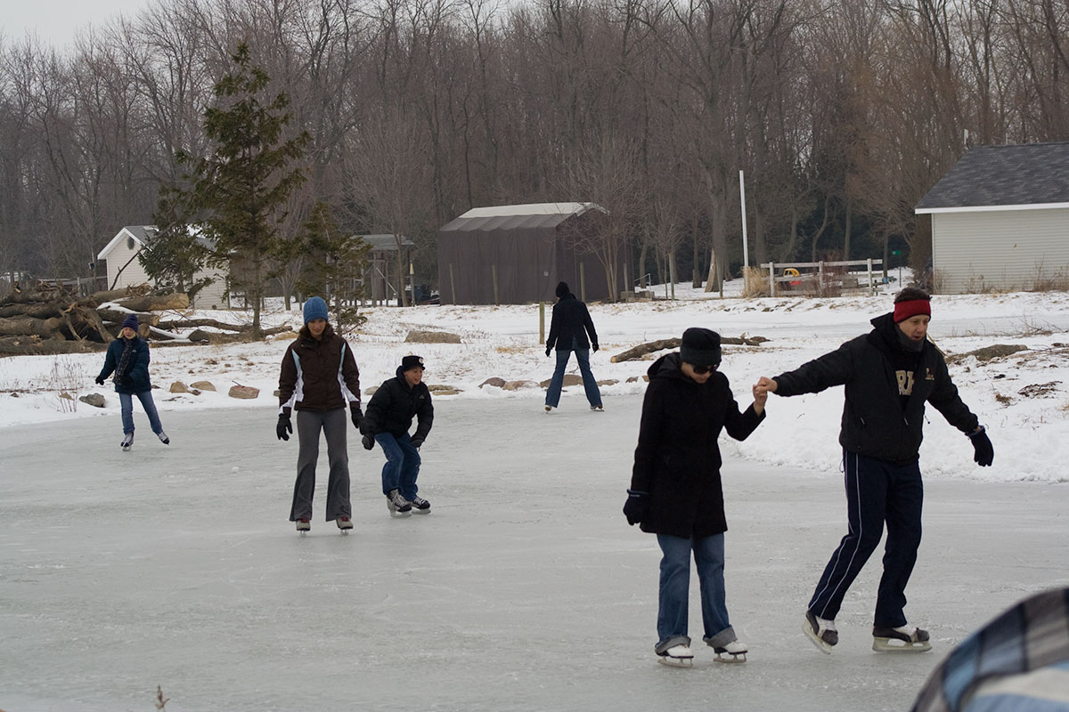Ice skating at Sprucewood