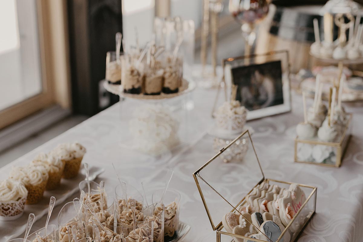 Dessert table at wedding