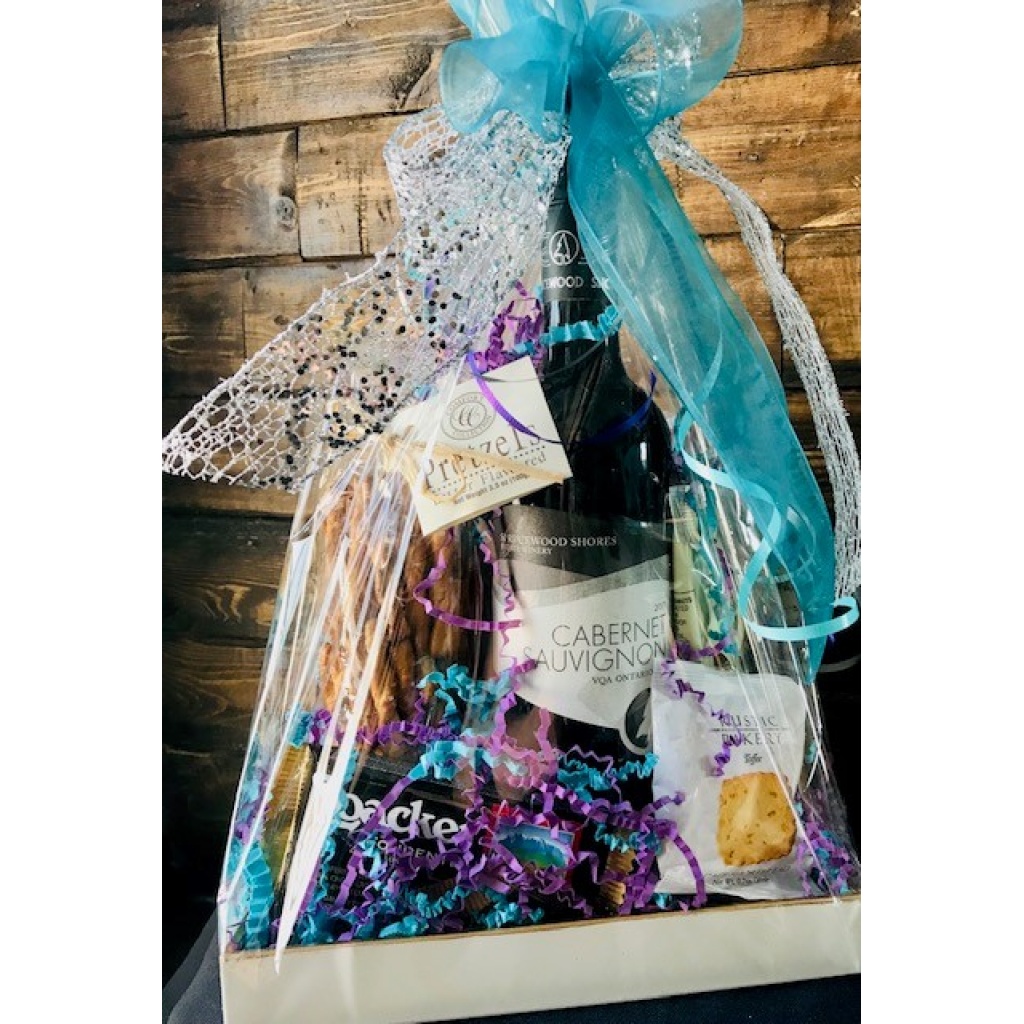 Gift Basket 1 Bottle Red Wine 70 Sprucewood Shores Estate Winery